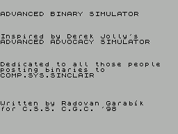 Advanced Binary Simulator (1998)(CSSCGC)